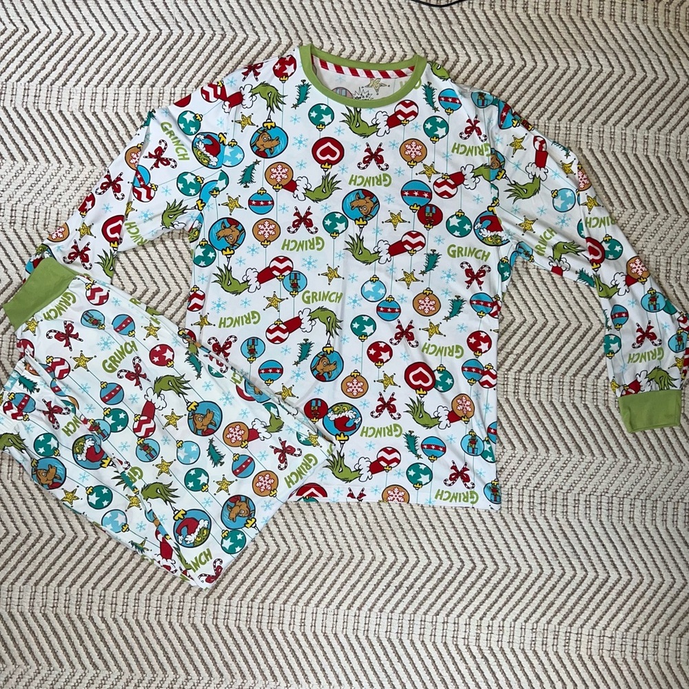 The Grinch Stole Christmas Pajama Pant Shirt Set Mens Large